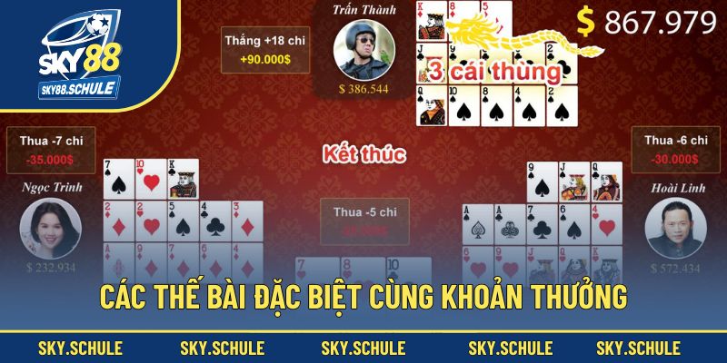 Các thế bài đặc biệt cùng khoản thưởng Các thế bài đặc biệt cùng khoản thưởng