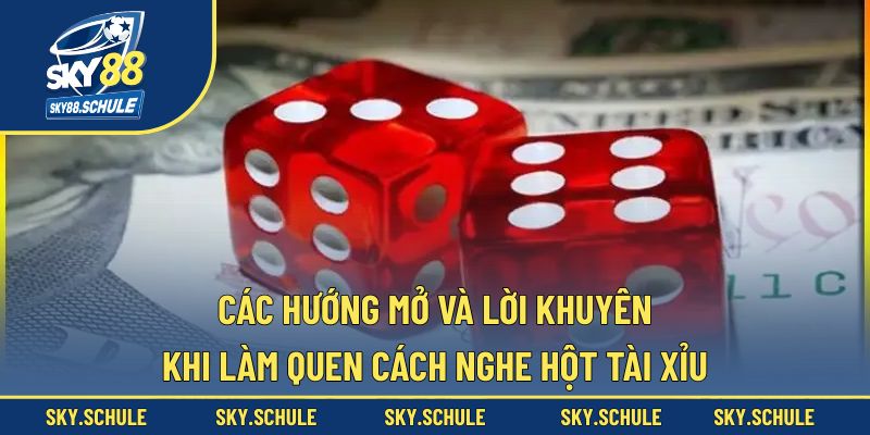 Các hướng mở và lời khuyên khi làm quen cách nghe hột tài xỉu