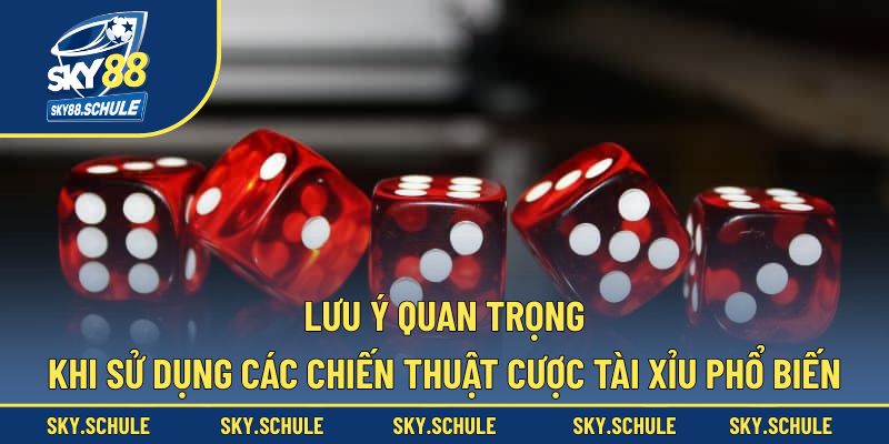 Lưu ý khi sử dụng các chiến thuật cược tài xỉu phổ biến